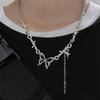 Estilo Japonês e Coreano ins Estilo Doce e Cool Diablo Colar Borboleta Feminino Hip-Hop Punk Harajuku Antiguidade Retrô Espinhos Corrente Clavícula Maré