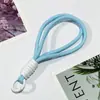Cordão Curto para Celular com Cores Combinadas, Cordão Trançado com Nós, Chaveiro de Pelúcia, Cordão Trançado Anti-Perda, 15cm