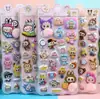 Adesivos 3D Anti-Estresse de Bumbum para Crianças, Adesivos 3D de Bolha de Desenho Animado, Adesivos de Animais Fofos, Adesivos de PP, Brinquedos de Aperto, Decorações para Celular