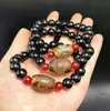 Pulsera de Ágata Dzi del Tíbet Pulsera de Jade con Cuentas de Barril Viejo Dzi de Nueve Ojos para Hombres y Mujeres Regalo Suministro en Vivo
