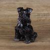 Pedras de Cristal Natural Resina Enfeites Schnauzer Filhote Fofo Cerâmica Flor Enfeites de Mesa Jingdezhen Flores Eternas