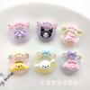Cesta de guirlanda de desenho animado transparente Acessórios de resina Sanrio Grampo de cabelo DIY Brinquedo Adesivo Material de pingente de papelaria