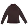 Ovelha Perdida 15,5 Lã Merino Feminina Cor Sólida Meio Zíper Camada Base Esportiva Respirável Jaqueta de Manga Longa