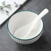 Colher de Cerâmica Não Porosa Doméstica Branco Puro Hotel Restaurante Colher de Sopa Nórdica Simples Colher de Arroz