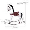 Caballo Mecedora de Madera Retro Europeo Viejo Colorido Pequeño Caballo de Madera Decoración de Escritorio para el Hogar Habitación de Niños Adorno Dorado Caballo