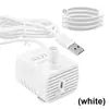 Bomba de Agua USB de 1.5m con Válvula Reguladora con Tubo Transparente 5V CC Micro Bomba Silenciosa sin Escobillas para Mascotas Bomba Sumergible