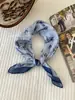 Pañuelo Pequeño Cuadrado Estilo Japonés Ligero Vintage Artístico Superpuesto Estilo Mori Floral Pañuelo de Seda para Viajero Pañuelo para la Cabeza Pañuelo de Algodón Lino Estilo Coreano
