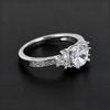 Anillo de Diamante Ins Europeo y Americano Moda Femenina Elegante de Moda Lujoso Versátil Zircón Anillo de Ocho Corazones y Ocho Flechas Venta al por Mayor