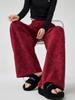Pantalones de Algodón Chino Tie-Dye Yamamoto para Otoño e Invierno Pantalones de Pierna Ancha Cintura Alta Caídos Ajustados Casuales Pierna Recta Sueltos de Largo Hasta el Suelo para Mujer