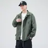 Chaqueta de Trabajo 2024 para Hombre Primavera y Otoño Nueva Ropa Holgada Americana Marca Trendy para Hombre Chaqueta Casual Ripper Cuello Atractivo