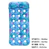 Silla Flotante Inflable Doble Arcoíris con Lentejuelas Transfronteriza para Adultos, Flotador de Natación, Cama Flotante Portátil para Agua