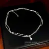 Collar Colgante Verde Menta para Mujer, Cadena para Clavícula en Capas Estilo Ins, Cadena de Cuello Doble Capa Moda Lujo Ligero, Joyería de Lujo Ligero de Nicho