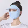Mascarilla Transpirable con Visera para Protección Solar para Mujeres, Estilo Delgado de Seda de Hielo para Verano, Lavable, Mascarilla Facial Completa para Hombres y Mujeres en Verano