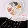 Accesorios Populares Transfronterizos para Uñas Estilo Japonés Cadena Colorida de 19 Pulgadas Chapada en Oro Decoraciones Heladas para Uñas Decoración para Uñas