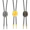 Sombreros Vaqueros Retro Europeos y Americanos, Sombreros de Jazz, Cadenas Largas para Suéter con Cuerda de Cuero, Colgantes de Corbata Bolo al por Mayor