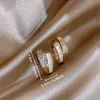 Brincos de Zircônia Esmaltada de Camada Dupla de Luxo Leve para Mulheres 2025 Novos Brincos de Alta Venda da Moda Argolas e Acessórios de Orelha Exquisitos