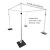 Directo de fábrica ajustable 3*3 metros aleación de aluminio boda flor pared cortina estante flor simulación marco de fondo telescópico Plata