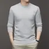 Suéter de punto de comercio exterior transfronterizo de otoño e invierno para hombre, estilo coreano, corte ajustado para hombre, manga larga, jersey de punto básico al por mayor