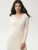 Suave y amigable con la piel, cuello en V cruzado minimalista, 26 estilos de suéter de cachemira para mujer, corte ajustado, que realza la figura, jersey de punto como capa base
