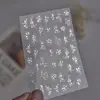 Adesivos de Nail Art em Relevo DIY Estilo Luxo Adesivos de Unha Retro Pintados à Mão Flor Metálica Materiais de Nail Art Acessórios Unhas Usáveis