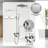 Ducha Moderna de 3 Funciones para el Hogar Latón Baño Lluvia Nueva Columna de Ducha