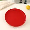 Bandeja Redonda Creativa Engrosada, Bandeja de Almacenamiento para Juego de Té, Bandeja de Frutas, Bandeja para Tazas de Agua, Bandeja de Servir, Bandeja Doméstica para Pan