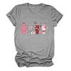 Amazon eBay cuello redondo mujer manga corta amor Copa nuevo casual interior camiseta