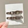 Pinza para el Cabello Estilo Coreano Retro Estampado de Leopardo para Mujer Horquilla Exquisita de Gama Alta Clip BB Dulce Dopamina Clip para Flequillo Lateral Accesorios para el Cabello