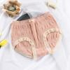 40.00 kg-110.00 kg Sin Costuras Sexy de Encaje para Gorditas Cintura Media Talla Grande Ropa Interior Femenina Levanta Glúteos Comprime Vientre Calzones de Seda
