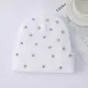 Nuevo Elegante Gorro de Punto Cálido para Mujer de Circunferencia de Cabeza Grande para Otoño e Invierno, con Pedrería, Gorro Moderno para Ponerse