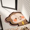 Tapete de banheiro fofo de urso, tapete antiderrapante de banheiro com formato especial, tapete absorvente para porta de banheiro, tapete antiderrapante para chuveiro