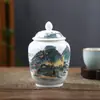 Tetera de cerámica azul y blanca grande Jingdezhen color esmaltado Olla general cuadrada casera vintage sellada té negro Pu'er
