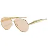 Moda Gafas de Sol de Aviador de Doble Puente Nuevas, Gafas de Sol Retro de Alta Gama para Mujer, Gafas de Sol para Hombre de Comercio Transfronterizo Europeo y Americano