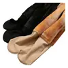 Leggings de invierno con forro polar de 300 g para mujer, cintura alta, ajustados, para pierna fina, calcetines tipo pantimedias, carne falsa, pantalones cálidos de una sola pieza
