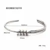 Atacado de Fábrica Pulseira de Aço Inoxidável em Espiral Personalizada Pulseira Solta Empurra Puxa Contas Redondas Love Kink Peça de Mão Ajustável