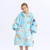 Manta Perezosa con Capucha para Niños Ropa de Casa, Talla Grande Estampada de Franela de Cordero Doble Capa Engrosada Sudadera para Niñas, Forro Polar Engrosado