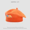 Boina para Bebé Estilo Primavera y Otoño Gorro para Bebé Lana de Pintor Gorro de Punto Cálido Sombrero de Color Sólido para Niños Gorro para Bebé