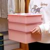 Caja de Almacenamiento de Ropa Interior Color-Blocking con Compartimentos y Tapa para Uso en el Hogar, Adecuada para Sujetadores y Calcetines, Organizador de Almacenamiento para Dormitorio