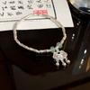Nuevo collar de pulsera suave de bambú estilo antiguo chino con cierre de ping-pong, marca Fu, para niña, regalo de cumpleaños para niña.