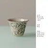 Xícara de Chá Fina Pintada à Mão com Botão de Primavera e Designs Azuis e Brancos, Xícara de Degustação de Cerâmica Artesanal Jingdezhen, Peça Única de Conjunto de Chá Pastel