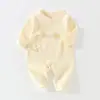 Body de Algodão Puro para Bebês Primavera e Outono Roupa para Recém-Nascidos de 0 a 6 Meses Body para Recém-Nascidos e Bebês que Engatinham