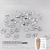 Rhinestones Redondos Transparentes de Fondo Plano 5A Circonita Arte de Uñas Rhinestones Blancos Deslumbrantes Rhinestones Sueltos Decoración de Uñas Rhinestones para Rellenar y Decorar Uñas