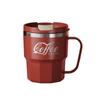 Vaso de Coca Cola de Aspecto Alto, Cuerda de Gran Capacidad, Vaso Portátil con Pajita, Irrompible, Taza de Café de Acero Inoxidable 304 con Tapa