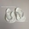 Chinelinhos Pequenos Acabados para Foto de Bebê Chinelinhos de Tricô à Mão Acessórios para Fotografia de Recém-nascido Chinelos de Lã para Bebê Chinelos de Dedo para Sessão de Fotos