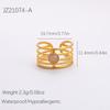 Anillo de Piedra Natural Europeo y Americano Ajustable Retro Personalidad Tendencia Anillo de Acero Inoxidable de Alta Gama para Verano Mujeres
