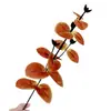 Folhas Marcadas Simuladas, Plantas Artificiais de Eucalipto, Folhagem Artificial Decorativa Realista para Paisagismo de Alto Padrão
