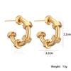 Pendientes Nicho de Personalidad Antiguos Europeos y Americanos Australianos con Superficie de Oro de 18K Chapada en Cobre Geométricos en Forma de C Pendientes Femeninos INS Hip Hop Punk Nuevos