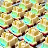 Em estoque atacado transfronteiriço eixo de damasco vermelho linear de cinco pinos personalizado switches de teclado mecânico hot-swappable com som de mahjong HIFI