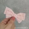 Primavera y verano nuevo estilo Mori retro estudiante niña clip lateral lazo de encaje rosa claro clip lateral flequillo accesorios para el cabello