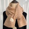Cachecol de Tricô Torcido para Casal Estilo Retrô para Mulheres no Inverno, Cachecol Quente Versátil Engrossado Estilo Coreano para Casal, Outono de Alta Qualidade para Homens